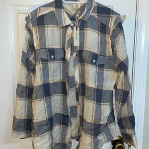 NWT Matilda Jane Good Heart plaid button down xl